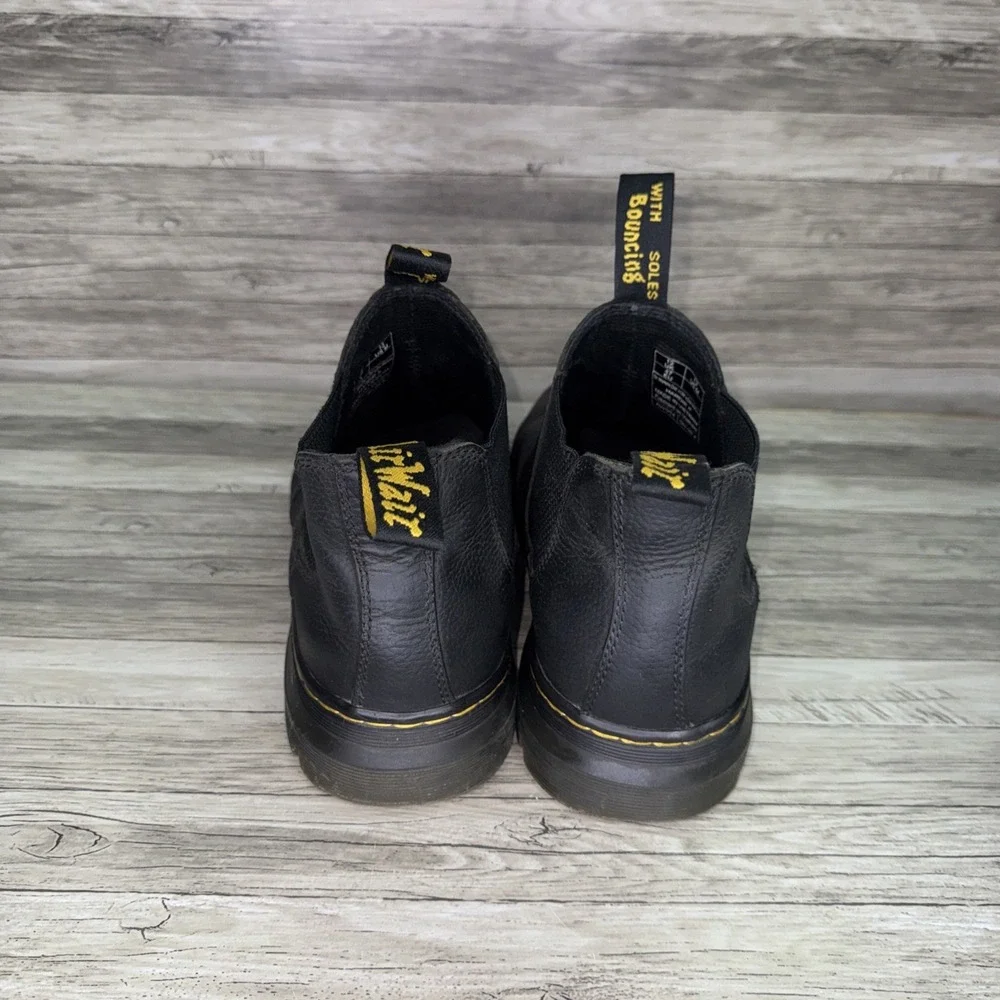 Dr Martens Hardie II Black Pebbled Leather Chelsea Boots Slip On Mens Size 13